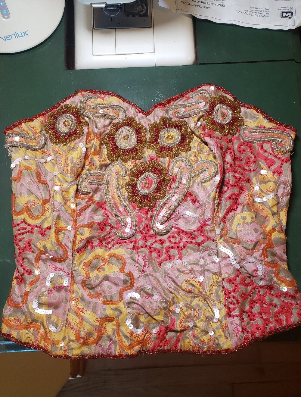 Beaded corset Bustier Top